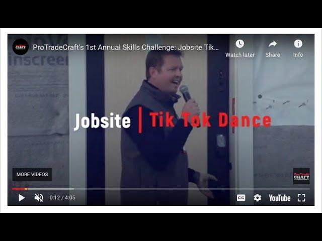 ProTradeCraft's 1st Annual Skills Challenge: Jobsite TikTok Dancing