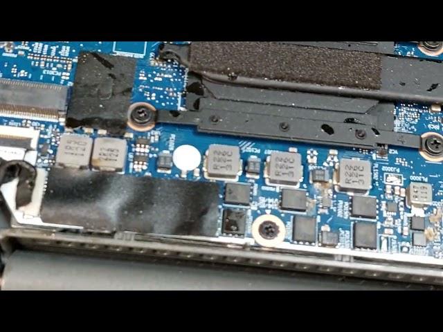 Taking the time to inspect the motherboard of a Lenovo laptop that encountered some sticky liquids