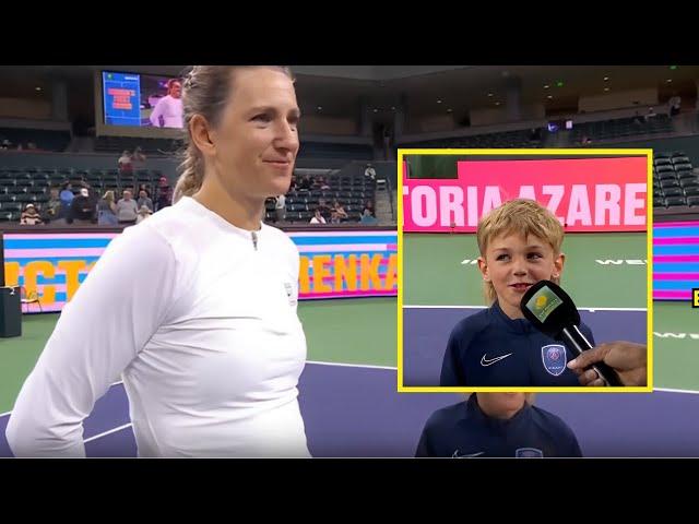 Vika Azarenka's son Leo stealing the show in Indian Wells