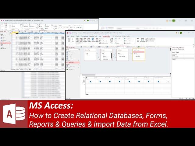 MS Access: How to Create Relational Databases, Forms, Reports & Queries & Import Data from Excel.