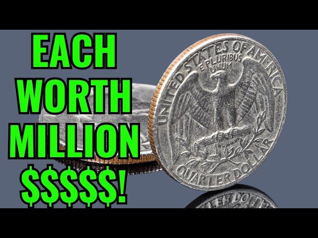 MOST VALUABLE QUARTER DOLLAR COINS EACH WORTH MILLION $$$! QUARTER DOLLAR COINS IN CIRCULATION!