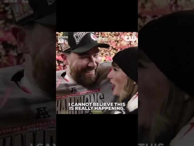 Full conversation between Taylor Swift and Travis Kelce on the field at AFC Championship...