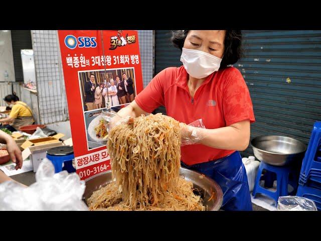 백종원이 극찬한 광장시장 잡채김밥 최신근황.. 아직도 하루 1000명씩? Japchae Kimbap, Tuna Kimbap / Korean street food