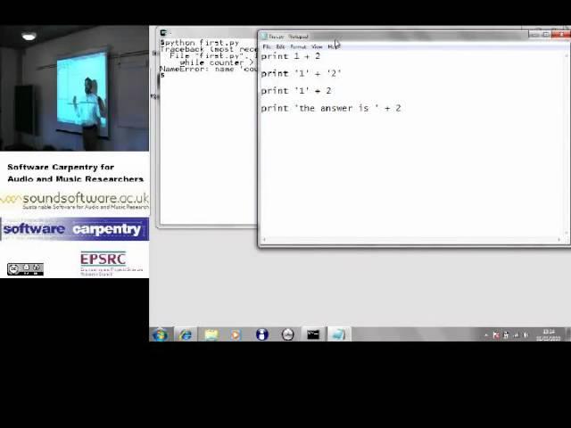 Variable assignments (Software Carpentry)