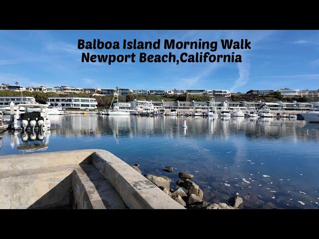 Balboa Island Morning Walk in Newport Beach, California | Orange County