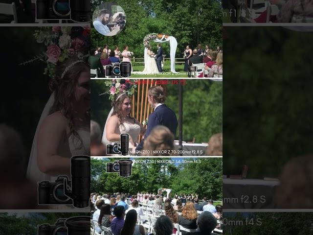 wedding videographer captures the kiss during the ceremony!