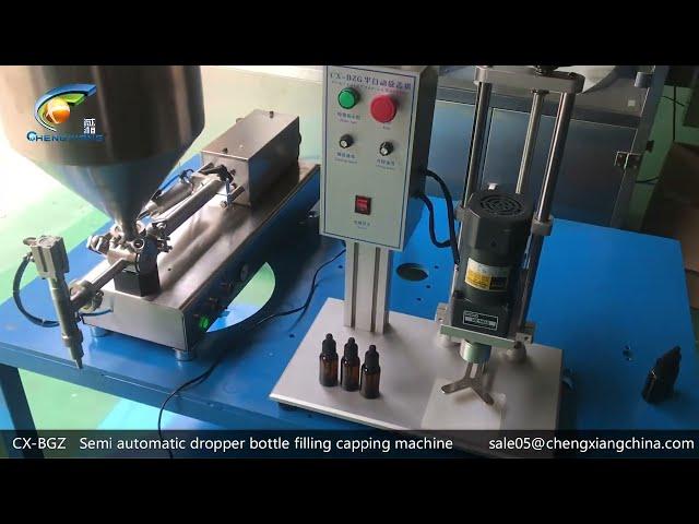 semi automatic 30ml dropper bottle filling capping machine/manual filling line