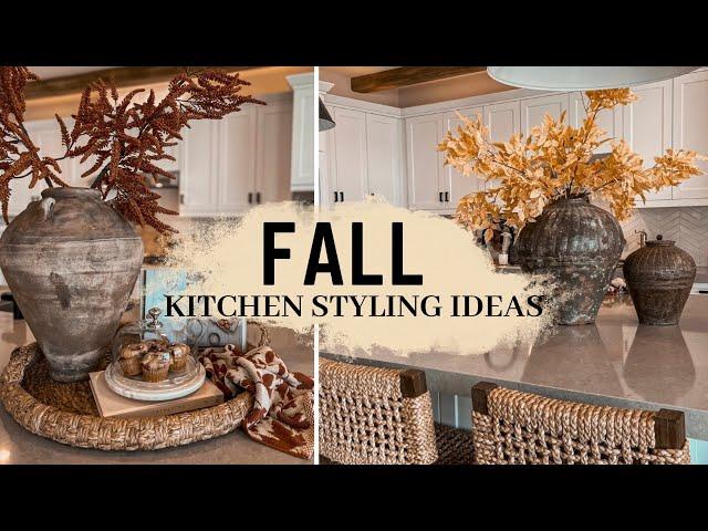 FALL KITCHEN ISLAND STYLING || DECORATE WITH ME || 2024