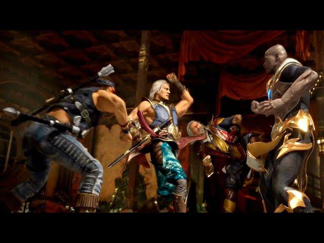 Mortal Kombat 11 Aftermath DLC - Shang Tsung and Fujin + Nightwolf Vs Geras Fight Scene