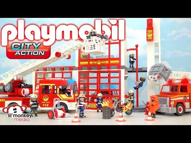 Playmobil City Action! Build and Play Fire Station, Fire Truck, Firefighters and More!! 