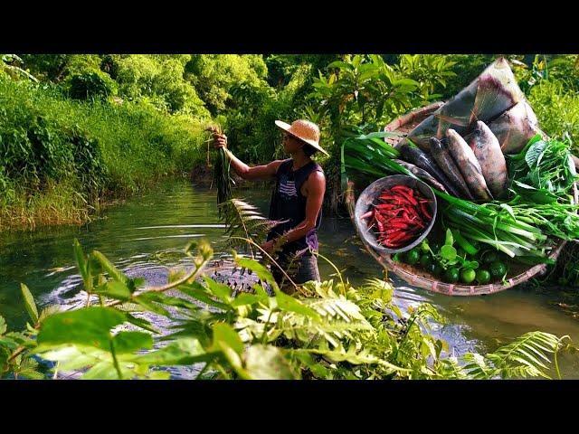 CATCHING TILAPIA AND LOOKING FOR EDIBLES | PROMDI BOY | LIFE IN THE PROVINCE