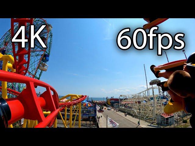 Phoenix horizon leveled front seat on-ride 4K POV @60fps Deno's Wonder Wheel Amusement Park