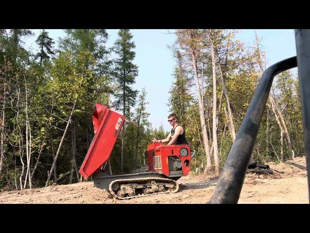 Kubota KC70 diesel track mini dumper operating