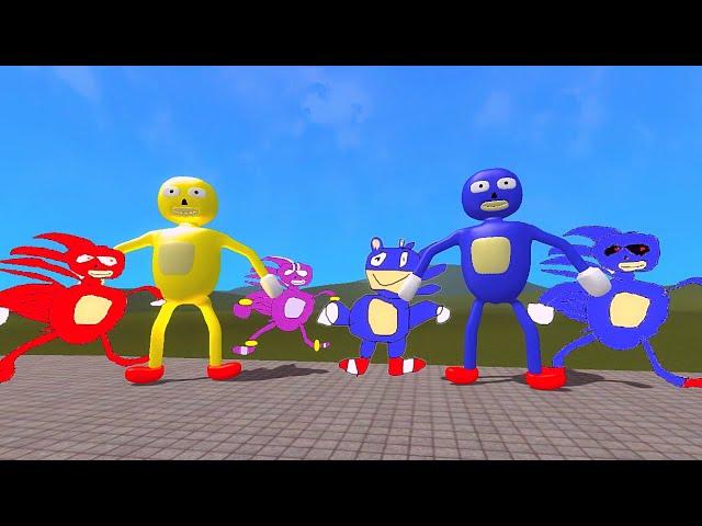 SONIC 2D SANIC CLONE MEMES Vs SONIC 3D SANIC CLONES MEMES in Garry's Mod