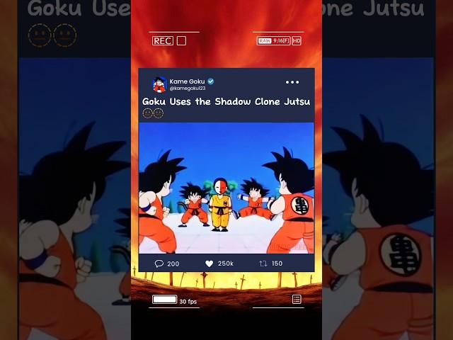 Goku Uses The Shadow Clone Jutsu🫥🫥#shorts#edit#anime#goku#dragonball#dbd#dbz#dbs#dragonballz#jutsu