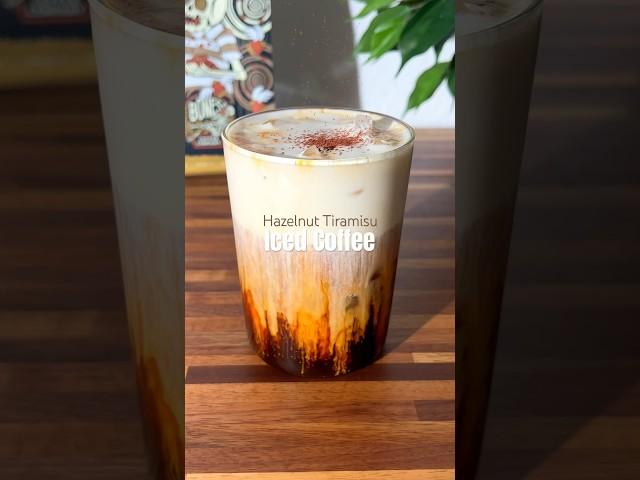 Hazelnut Tiramisu Iced Coffee #icedcoffee