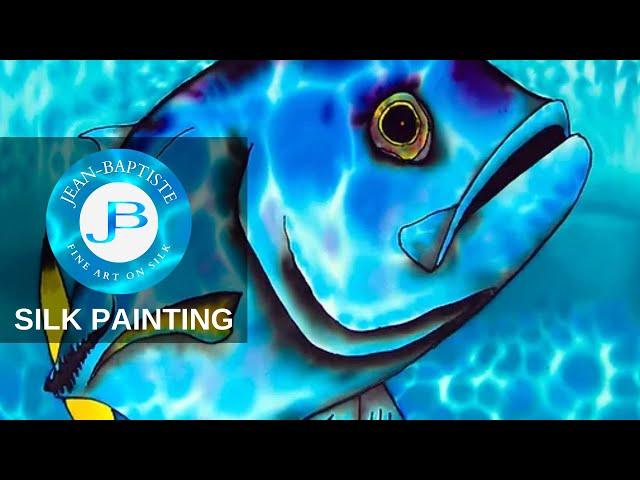 Jean-Baptiste silk Painting | HORSE-EYE JACK FISH ART