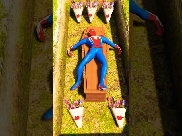SPIDERMAN IS DEAD  HULK AND RED HULK CRYING | MARVEL TOYS #ytshorts #gta #ragdolls #spiderman