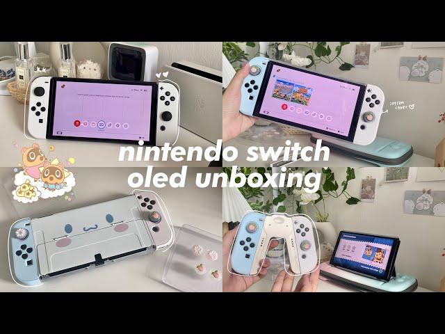 nintendo switch OLED unboxing (+ accessories!!) 