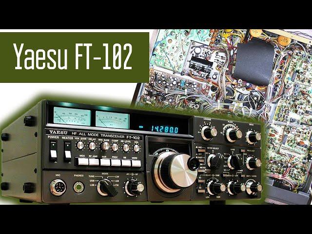 Yaesu FT-102. Japanese transceiver 1980s. Vacuum tube output stage.