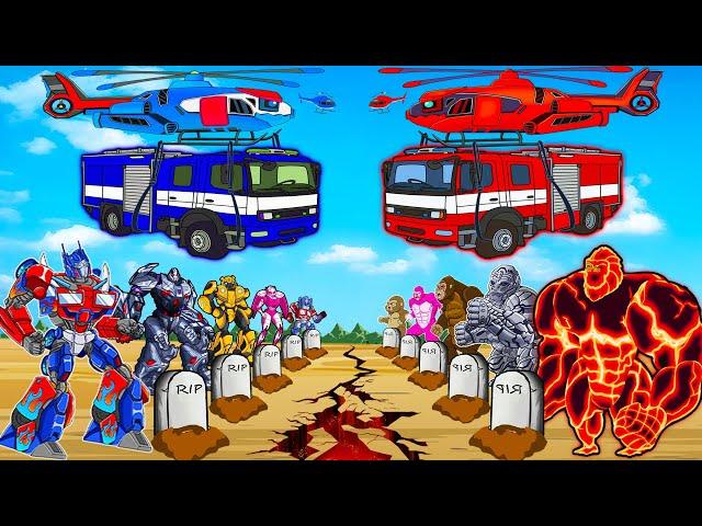 TRANSFORMERS MOVIE THE BESTS CARTOON 2D: Compare Strength - Optimus & Megatron, Big Kong, TVMan Mine