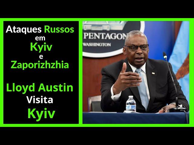 Pacote de Apoio dos EUA Lloyd Austin Visita Kyiv