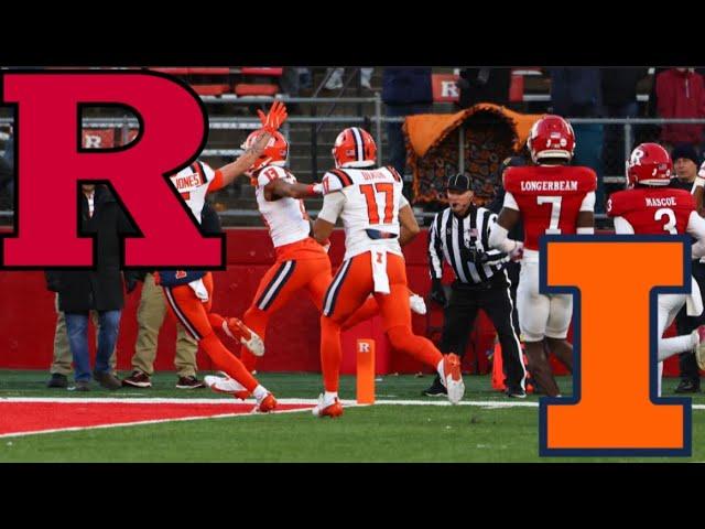 Rutgers scarlet knights vs #25 Illinois fighting aliani￼ (crazy finish) week 13