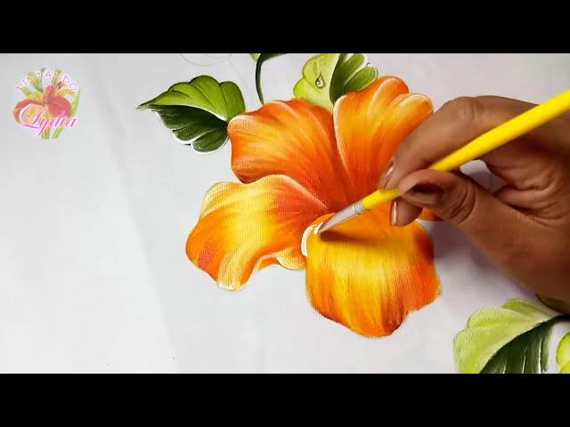 Como Pintar una Flor en Tela