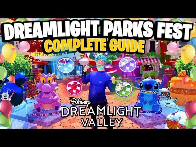 (2025) Dreamlight Parks Fest COMPLETE GUIDE! [New Rewards & Fast Buttons]  | Dreamlight Valley