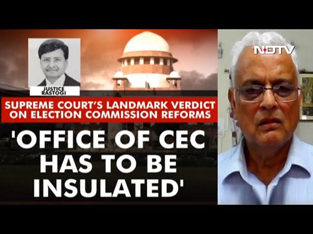 "Welcome Decision": Ex Chief Election Commissioner On Supreme Court Order