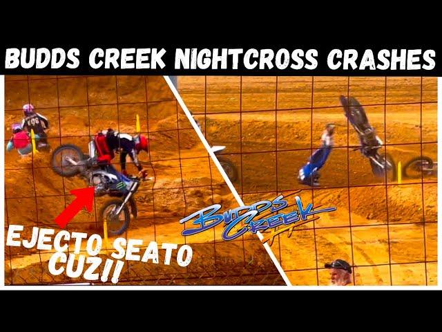 HIS HELMET FLEW OFF! Budds Creek Friday Night Pre-National Supercross Crashes were WILD!