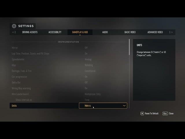 How To Change Unit System In Forza Motorsport