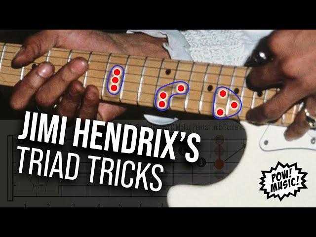 How to SOLO with MAJOR TRIADS like Jimi Hendrix! FREE .PDF (fretLIVE Guitar Lesson)