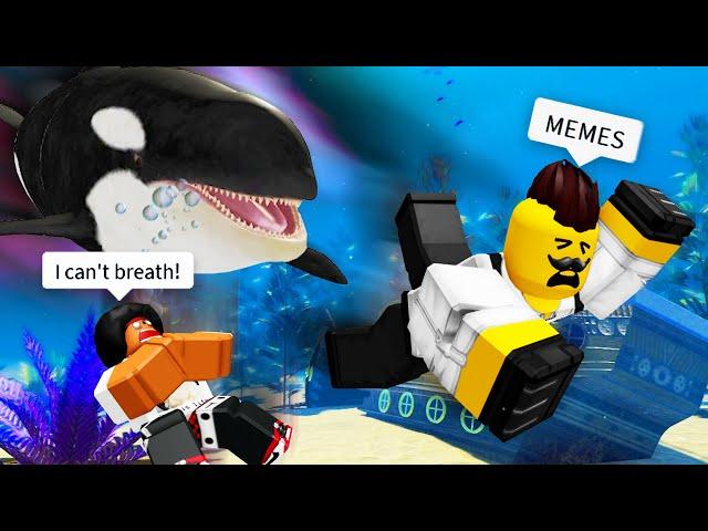 ROBLOX Sharkbite 2 Funny Moments Part 2 (MEMES) 