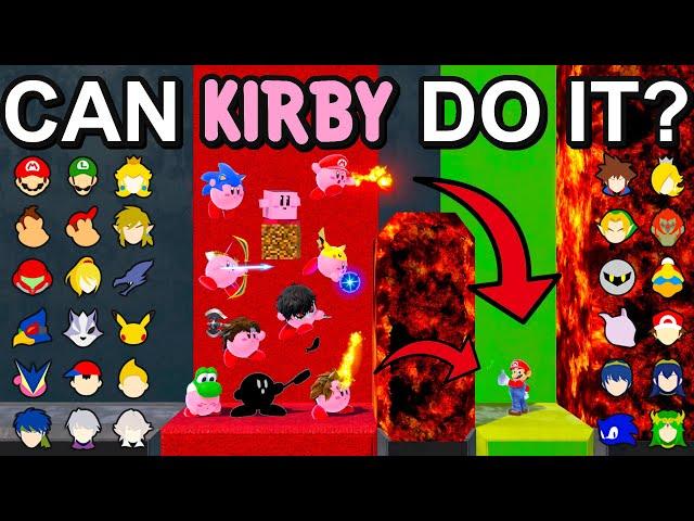 Which Kirby Hat Can Hit His Original Through The Lava Pillar ? - Super Smash Bros. Ultimate