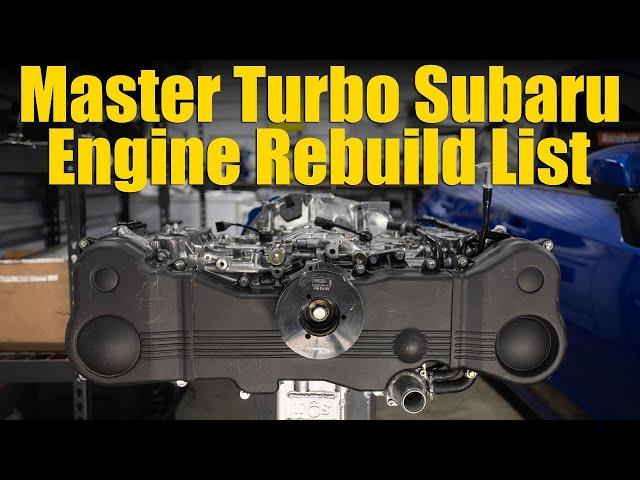 Expert Guide: THE Turbo Subaru Engine Rebuild Checklist