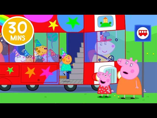 The Double Decker Party Bus!  | Peppa Pig Full Episodes