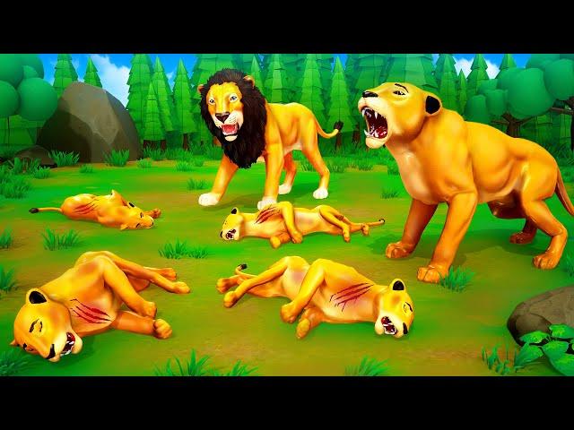 Wildlife Warriors: Lion Family vs Forest Animals Adventure! Jungle Confrontation Epic Battles