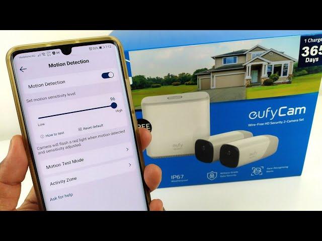 eufyCam eufy Motion Detection, Activity Zone, Detection Sensitivity, Setup Camera