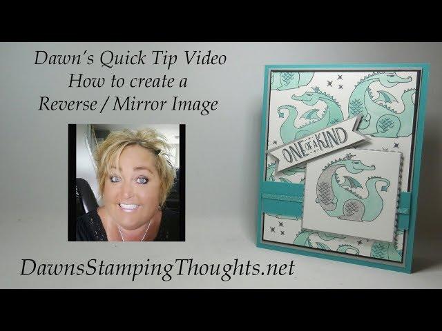 Dawns Quick Tip  How to Create a Reverse  Mirror image