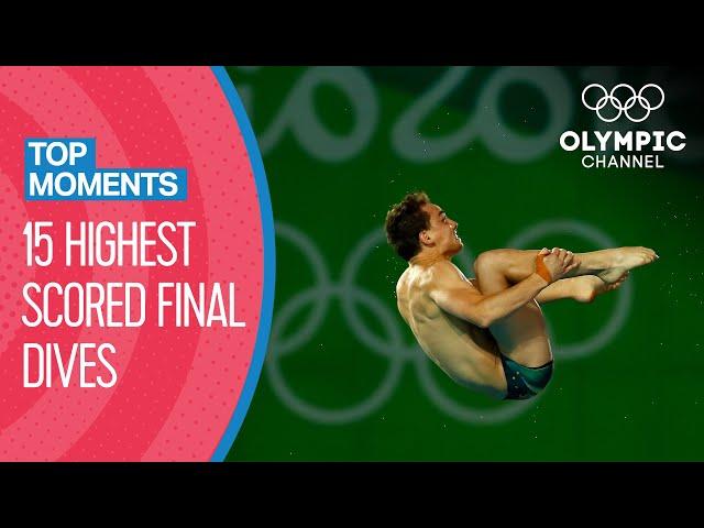 Men's 15 highest scored Final Dives at Rio 2016 | Top Moments