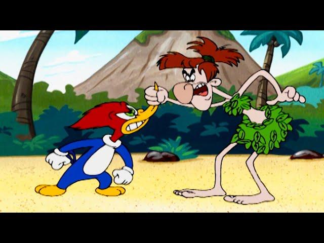 Castaway Island Challenge | 1 Hour of Woody Woodpecker