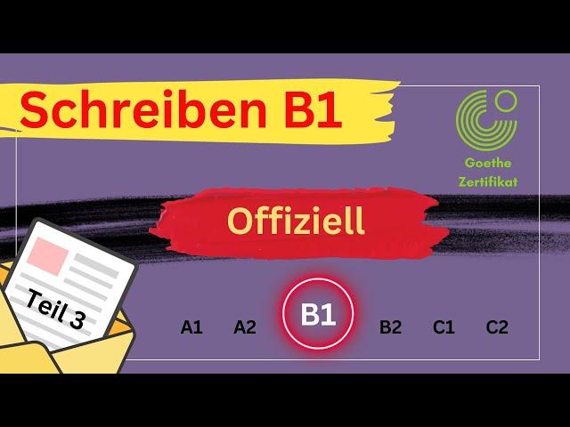 B1 Deutschprüfung: Beispiel eines offiziellen Schreibens | BEST Way to pass the Goethe Exam