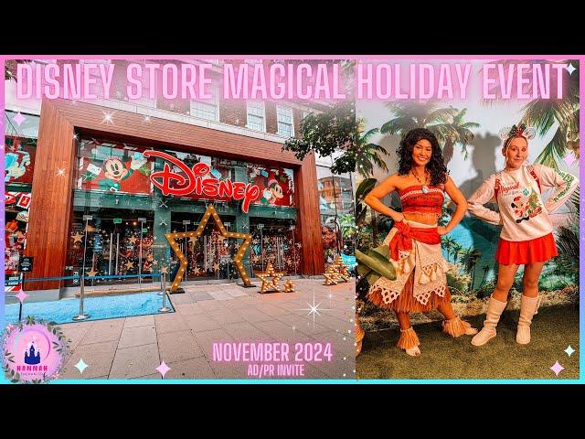 Disney Store London Magical Holiday Event November 2024 PR Invite Moana Christmas New In Merch Vlog