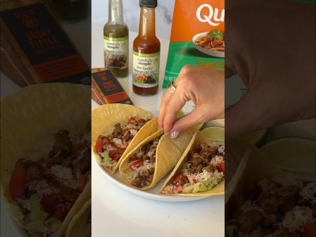 How to make tacos with Quorn Meatless Grounds! #flexitarian #vegetarian #shorts #recipe #easyrecipe