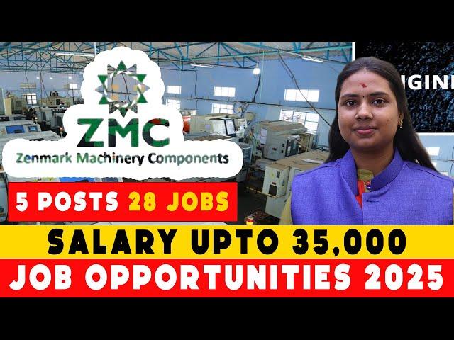 Permanent jobs 2025! ₹35,000 வரை சம்பளம்! ZENMARK Job Recruitment  - VVVSI Tamilnadu Jobs 2025 #job