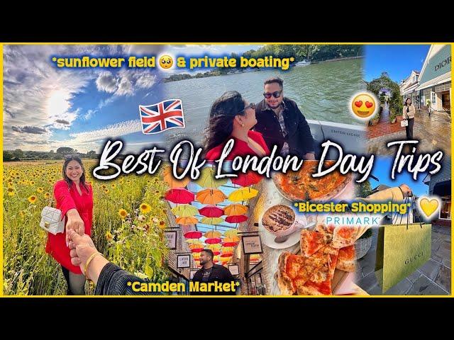 *BEST* Day Trips From LONDON  Sunflower Field Boating, Bicester Village & PRIMARK SHOPPING Vlog 