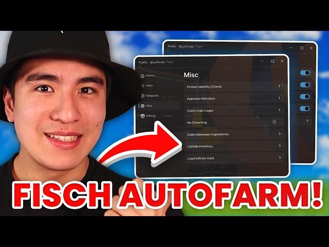 Roblox Fisch Script GUI Keyless Autofarms, Teleports Autosell & Shake! (2024)