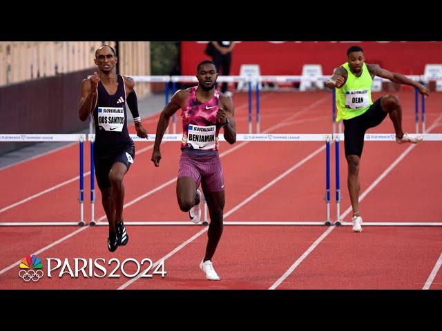 Rai Benjamin defeats WORLD CHAMPION RIVALS in 400m hurdles win at Diamond League Monaco | NBC Sports