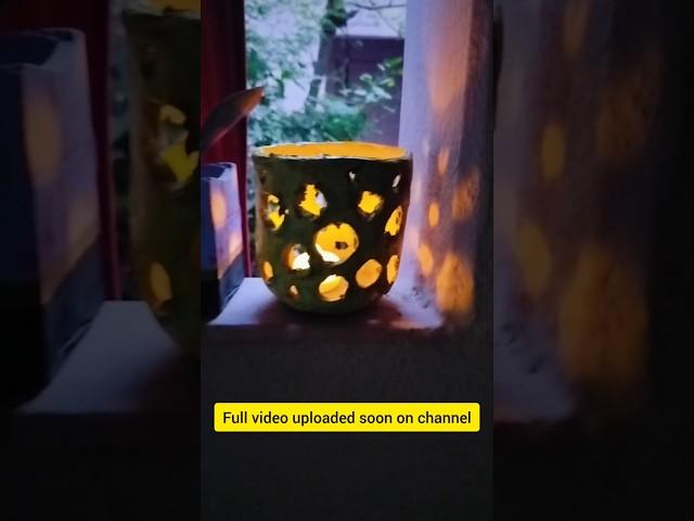 DIY Cement Diya Holder#diy,#craft,#bestoutofwaste,#shorts,#youtubeshorts,#trending